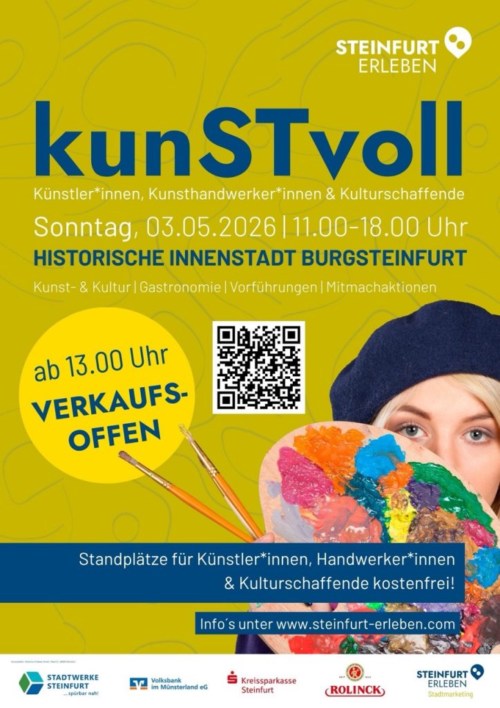 Hüpfburgenpark für Kinder | großer Flohmarkt | über 40 Händler | Gastronomie (297 x 420 mm) Banner:kunSTvoll
